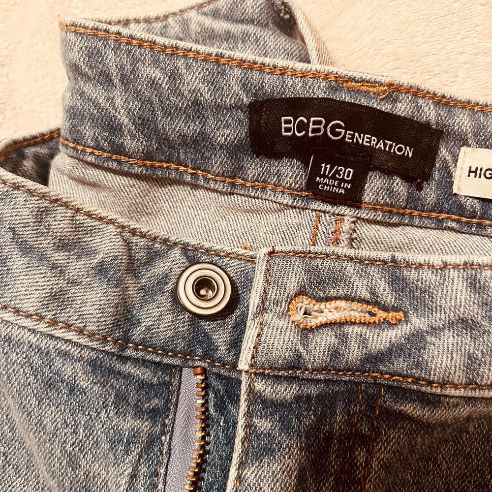 BCBGeneration Washed Blue Denim Pants